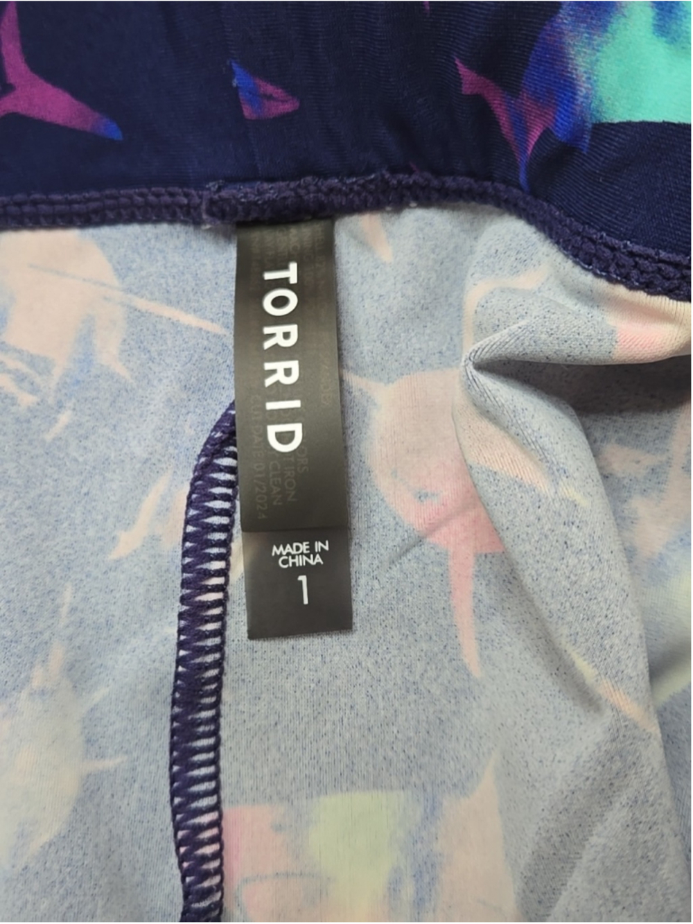 Torrid 1X Navy Shark Print High Rise Swim Short Lattice Side UPF 50 Plus Size - Picture 6 of 7